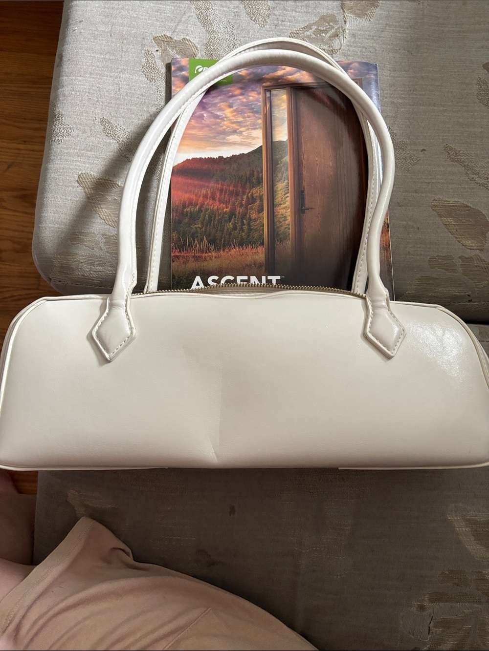 Rachel Zoe Cream Barrel-Style Shoulder Bag